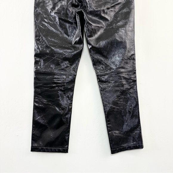 BLDWN The Parker Patent Leather Pants High Rise Exposed Buttons Cropped - Picture 10 of 13
